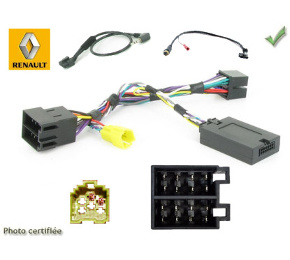 CDE AU VOLANT POUR RENAULT GRAND MODUS 2004-2012 - UPDATE LIST AVEC ECRAN DEPORTE ISO