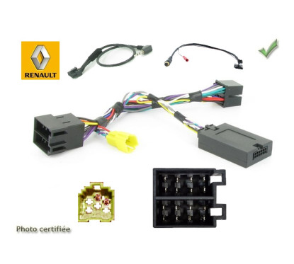 CDE AU VOLANT POUR RENAULT KANGOO II 2008-2014 - TUNER LIST SANS ECRAN DEPORTE ISO