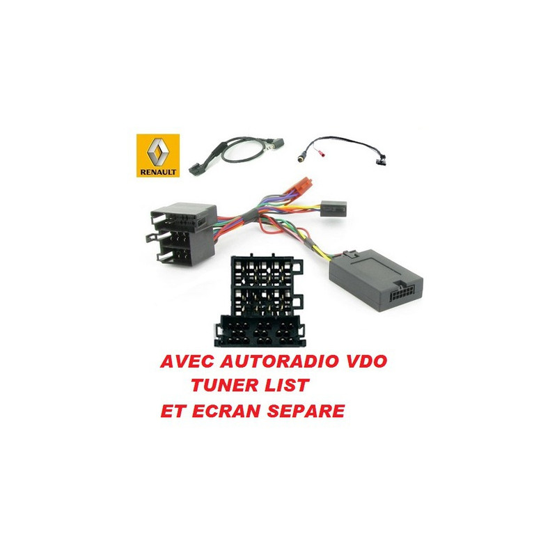 CDE AU VOLANT POUR RENAULT SCENIC 2003-2005 AVEC TUNER LIST ECRAN SEPARE CDE AU VOLANT POUR RENAULT SCENIC 2003-2005 AVEC TUNER LIST ECRAN SEPARE