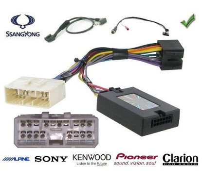 CDE AU VOLANT POUR SSANG YONG REXTON 2007-2012 AVEC BOUTON TELEPHONE
