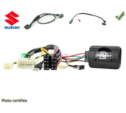 CDE AU VOLANT POUR SUZUKI SWIFT 2017- AVEC RECUPERATION DU PORT USB