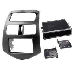 FACADE AUTORADIO DOUBLE DIN CHEVROLET SPARK 2013- - SIMPLE DIN OU DOUBLE DIN NOIR