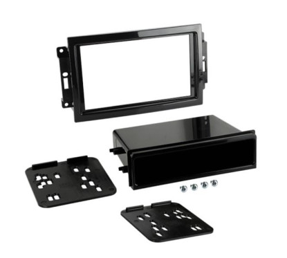 FACADE AUTORADIO DOUBLE DIN JEEP CHEROKEE 2004-2008  NOIR AVEC NAV ORIGINE