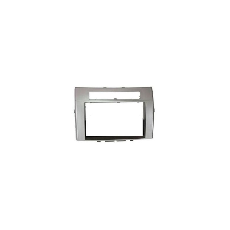 FACADE AUTORADIO DOUBLE DIN TOYOTA COROLLA VERSO 2005-2009 ARGENT