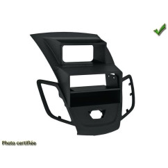 FACADE AUTORADIO FORD FIESTA 2009- AVEC AFFICHEUR NOIR 1DIN AVEC VIDE POCHE