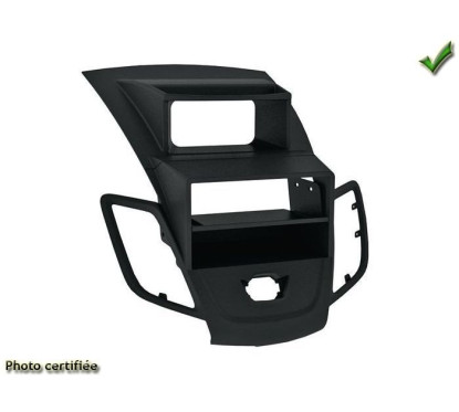 FACADE AUTORADIO FORD FIESTA 2009- AVEC AFFICHEUR NOIR 1DIN AVEC VIDE POCHE