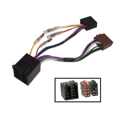 FAISCEAU ADAPTATEUR AUTORADIO ISO MALE 2 CON ISO FEMELLE 1 CON 4HP L15 CM