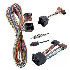 FAISCEAU AUTORADIO + ANTENNE BMW SERIE 3 1998-2005 (E46) FAKRA AVEC AMPLI SOUS ROUE DE SECOURS