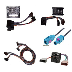 FAISCEAU AUTORADIO + ANTENNE BMW X5 09/2000-05/2006 (E53) AVEC NAV ET AMPLI A L ARRIERE POUR AR CHINOIS TYPE ORIGINE