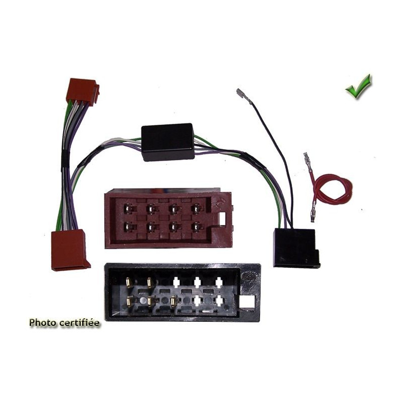 FAISCEAU AUTORADIO AUDI A4 1995-1998 4X40W SYSTEME AMPLIFIE NON BOSE ISO 10 VOIES