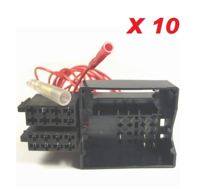 FAISCEAU AUTORADIO CITROEN PEUGEOT FIAT ALFA 2004- FAKRA VERS ISO 4HP (PRIX PAR 10 PIECES MINIMUM)