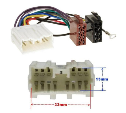 FAISCEAU AUTORADIO MITSUBISHI PININ 2000- 1 CONNECTEUR 4HP ISO