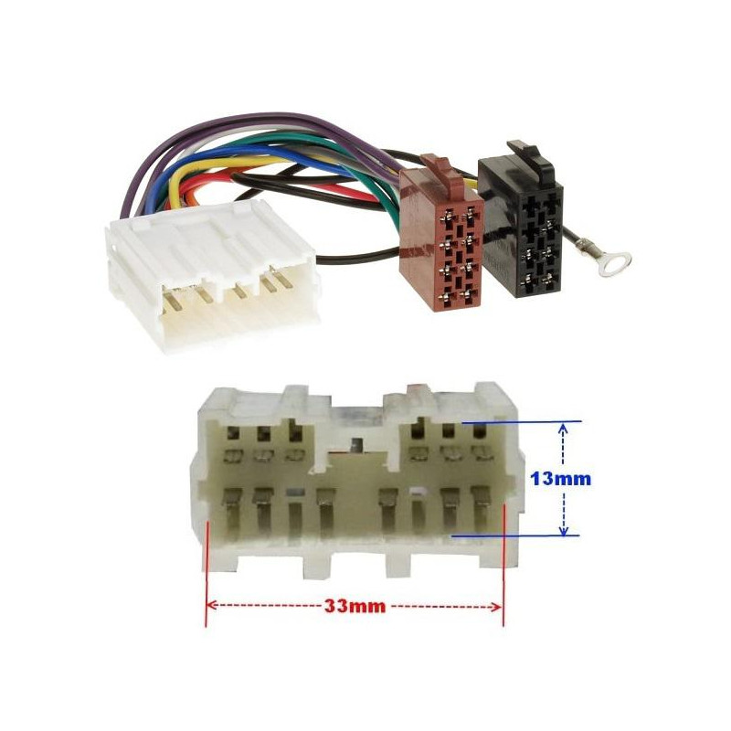FAISCEAU AUTORADIO MITSUBISHI SPACE STAR 2002-2013 1 CONNECTEUR 4HP ISO