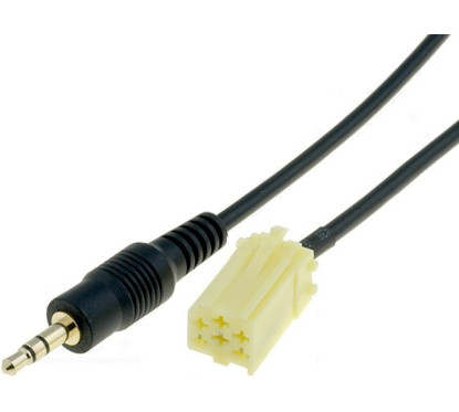 FAISCEAU ENTREE AUX JACK3.5 AUTORADIO ALFA FIAT LANCIA MINI-ISO JAUNE