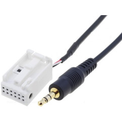 FAISCEAU ENTREE AUX JACK3.5 AUTORADIO PEUGEOT 407 2005- POUR RD4 ENTREE AUX1