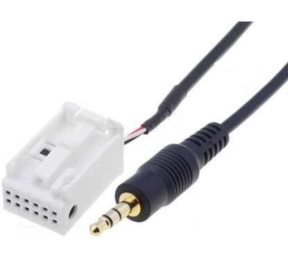 FAISCEAU ENTREE AUX JACK3.5 AUTORADIO PEUGEOT 607 2005- POUR RD4 ENTREE AUX1