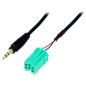 FAISCEAU ENTREE AUX JACK3.5 AUTORADIO RENAULT MEGANE2 2005-2008 UPDATE LIST MINI-ISO VERT FAISCEAU ENTREE AUX JACK3.5 AUTORADIO RENAULT MEGANE2 2005-2008 UPDATE LIST MINI-ISO VERT