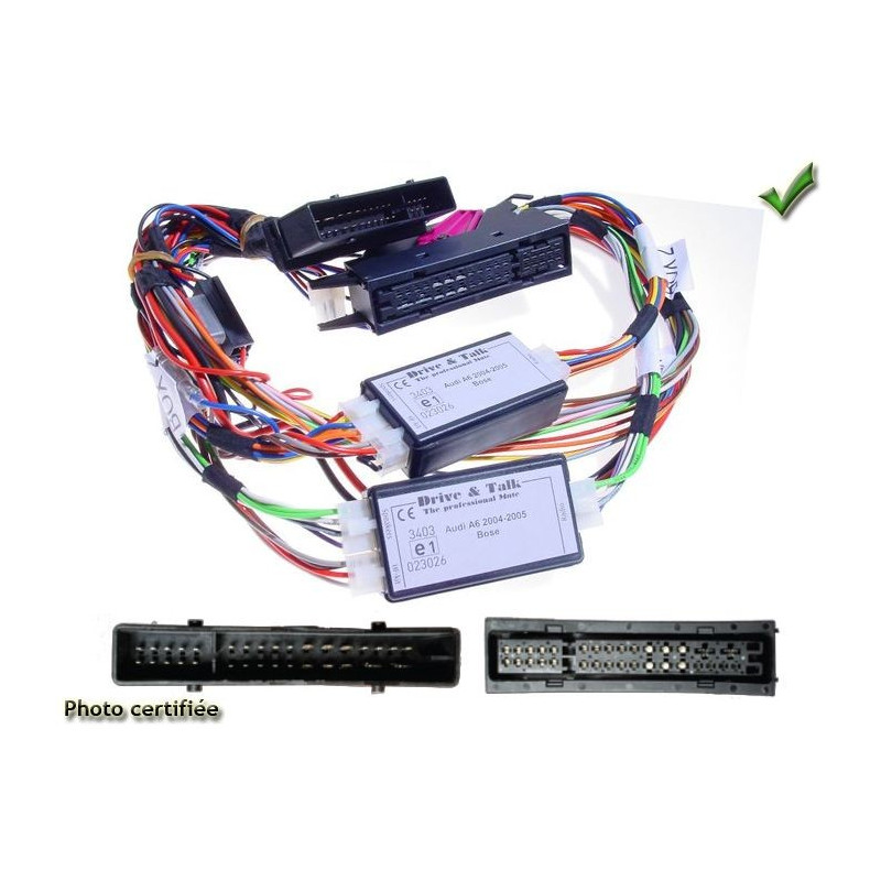 FAISCEAU KIT MAIN LIBRE AUDI A6 2004-2005 AMPLI BOSE 13HP -CK3100