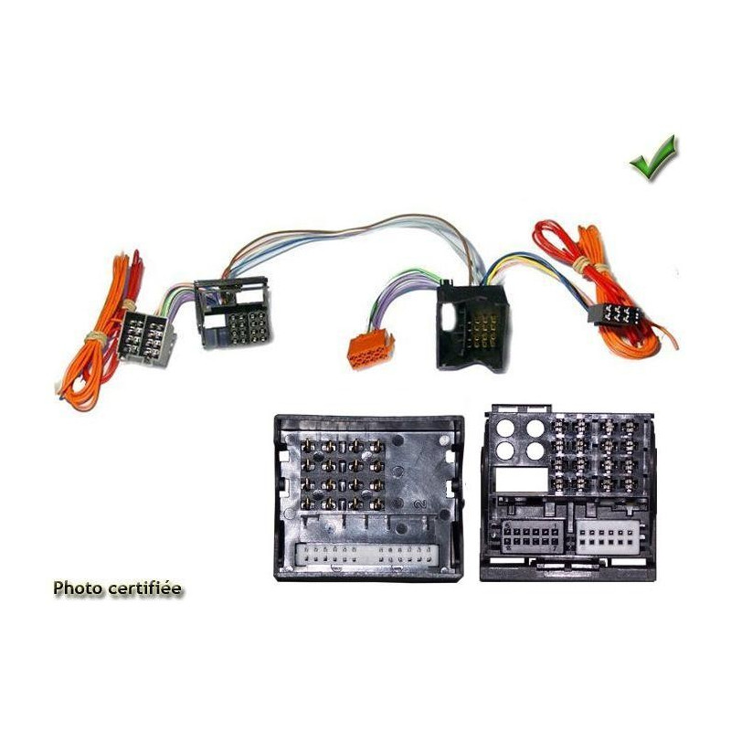 FAISCEAU KIT MAIN LIBRE AUDI SEAT SKODA VOLKSWAGEN 2004- FAKRA COMPLET 40PINS -ISO