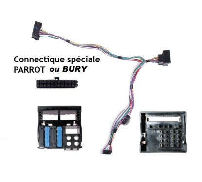 FAISCEAU KIT MAIN LIBRE CITROEN C3 2005- FAKRA SANS AMPLI JBL AVEC CONNECTEUR DIRECT CENTRAL MKI OU BURY