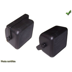 HAUT-PARLEUR D100 2 VOIES 80W EN BOX NOIRE AVEC PIED (PAIRE)