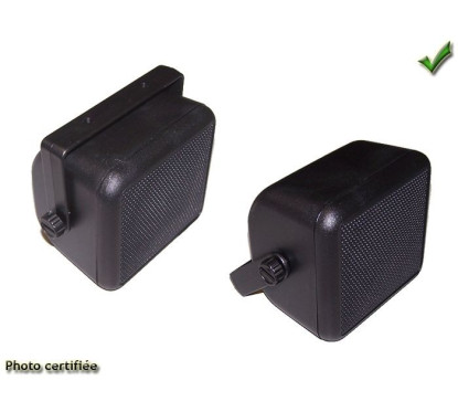 HAUT-PARLEUR D100 2 VOIES 80W EN BOX NOIRE AVEC PIED (PAIRE)