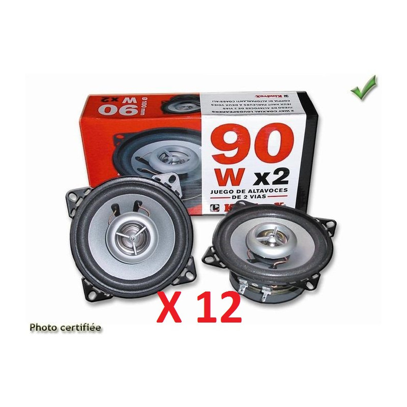 HAUT-PARLEUR UNIV D100 2V 4OHM 90W MAX (BOITE PAIRE) (PRIX PAR 12 PIECES MINIMUM) HAUT-PARLEUR UNIV D100 2V 4OHM 90W MAX (BOITE PAIRE) (PRIX PAR 12 PIECES MINIMUM)
