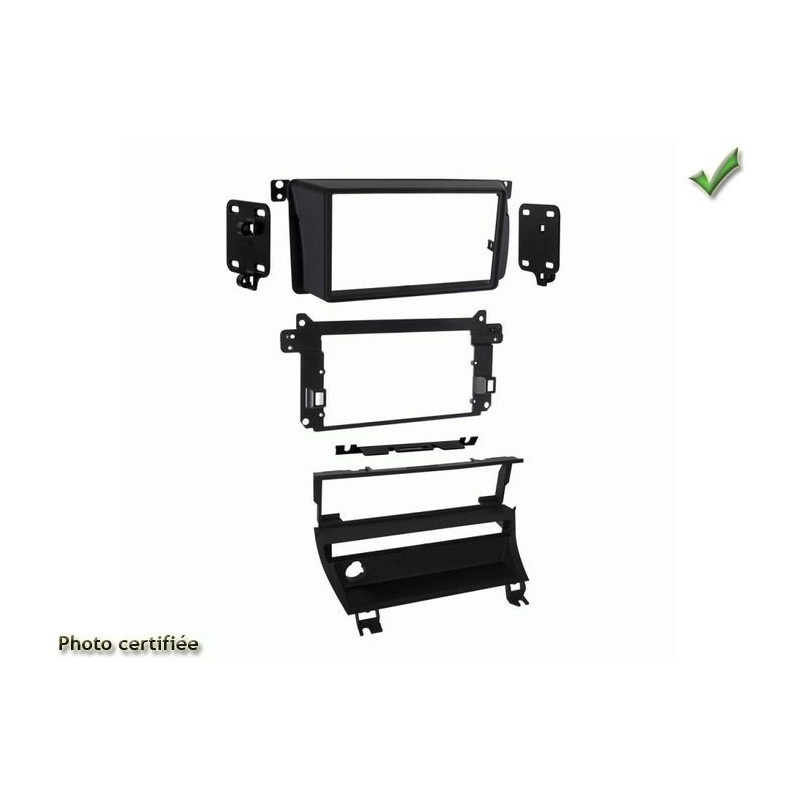KIT 2 DIN BMW SERIE 3 E46 1999-2006 AVEC 1 BOUTON NOIR MAT SANS MODIF