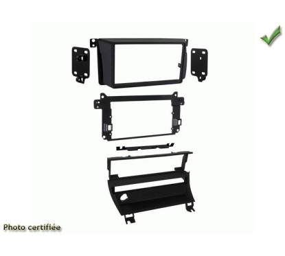 KIT 2 DIN BMW SERIE 3 E46 1999-2006 AVEC 1 BOUTON NOIR MAT SANS MODIF