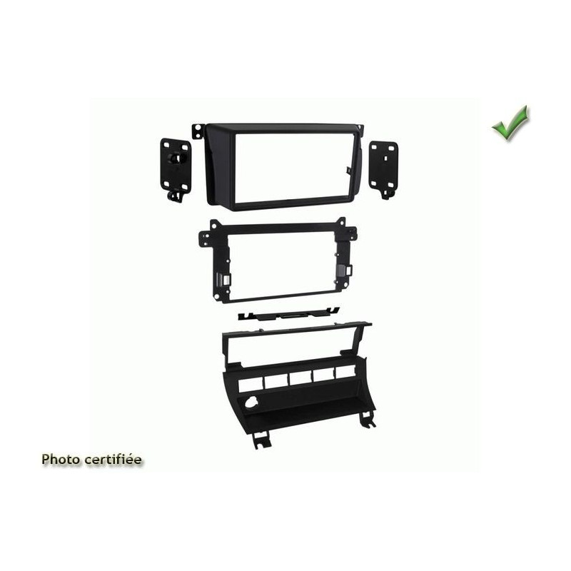 KIT 2 DIN BMW SERIE 3 E46 1999-2006 AVEC 5 BOUTONS NOIR MAT SANS MODIF