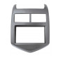 KIT 2 DIN CHEVROLET AVEO 10/2011- GRIS METAL 2DIN OU 1DIN