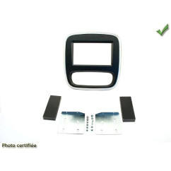 KIT 2 DIN FIAT TALENTO 2016- NOIR CONTOUR ARGENT AVEC CLIMATION MANUELLE