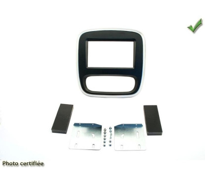 KIT 2 DIN FIAT TALENTO 2016- NOIR CONTOUR ARGENT AVEC CLIMATION MANUELLE