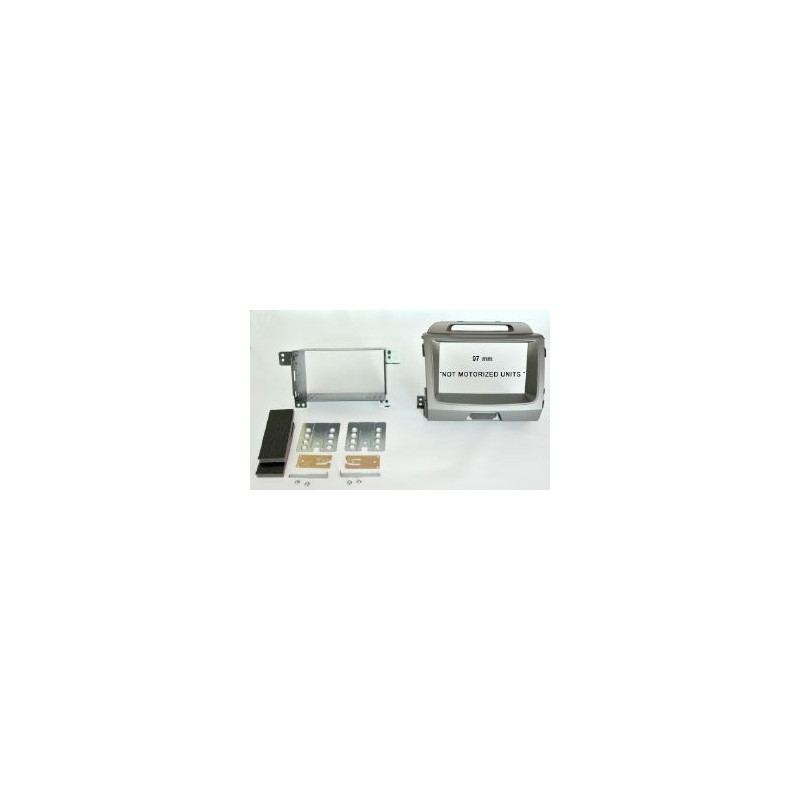 KIT 2 DIN KIA SPORTAGE 2010- POUR ECRAN NON MOTORISE GRIS ARGENT