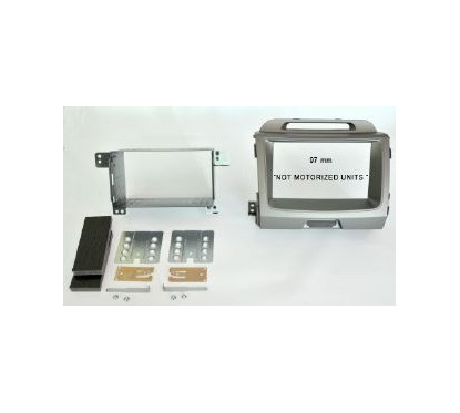 KIT 2 DIN KIA SPORTAGE 2010- POUR ECRAN NON MOTORISE GRIS ARGENT