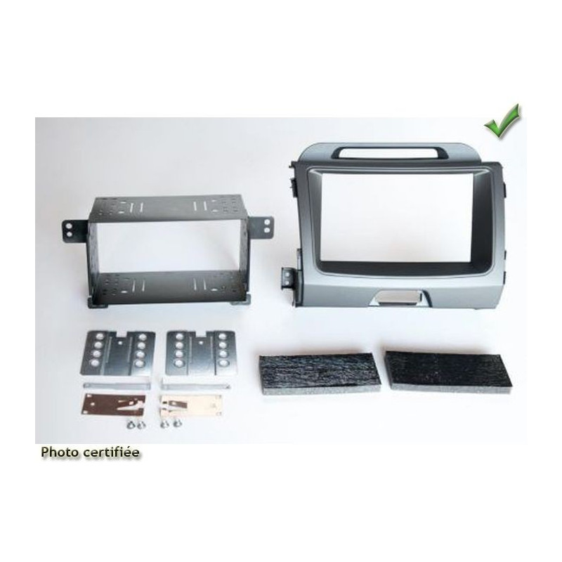 KIT 2 DIN KIA SPORTAGE 2015-2016 POUR ECRAN NON MOTORISE BLEU