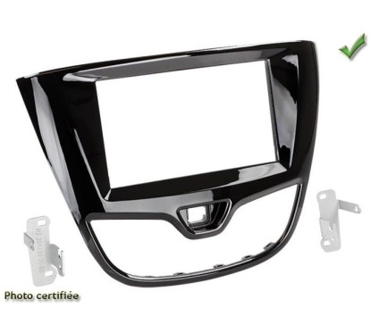 KIT 2 DIN OPEL KARL 2015- NOIR LAQUE AVEC AUTORADIO MAX 120MM DE PROFONDEUR*