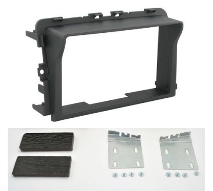 KIT 2 DIN RENAULT TRAFIC 2010-2014 (EL/FL/JL) NOIR SANS ECRAN