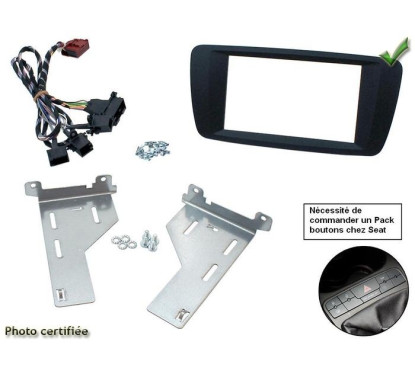 KIT 2 DIN SEAT IBIZA 2014- NOIR LAQUE