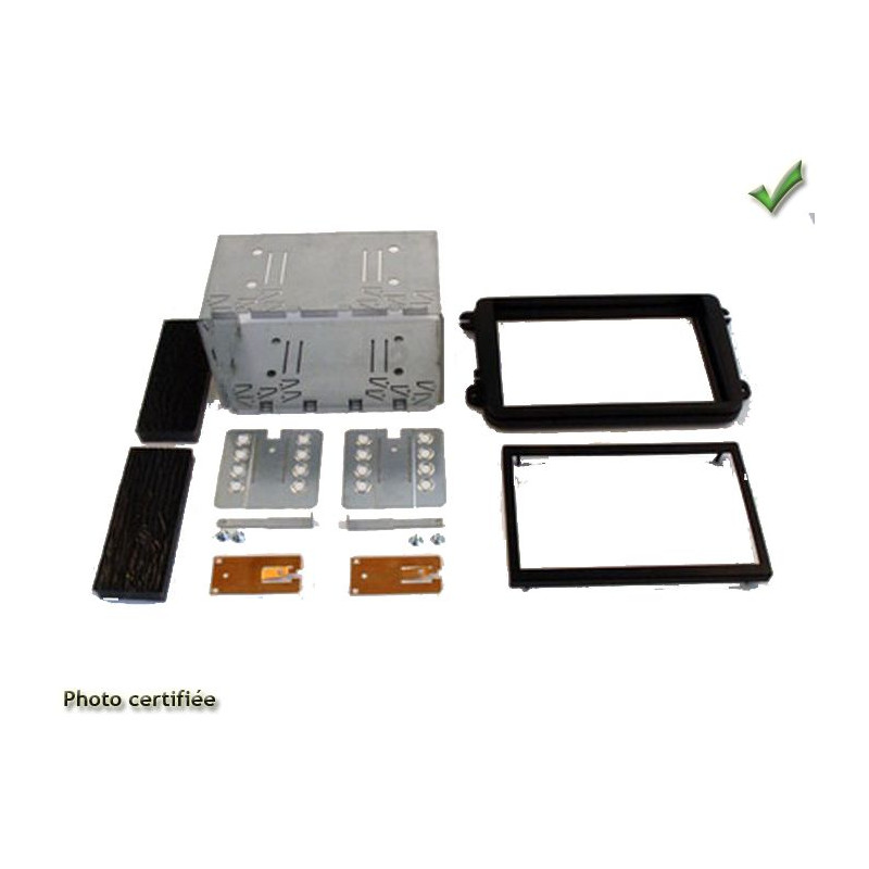 KIT 2 DIN SKODA ROOMSTER 2006- AVEC CAGE ALUMINIUM