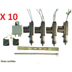 KIT CENTRALISATION 4 PISTONS 12V 2TELECDES (PRIX PAR 10 PIECES MINIMUM)
