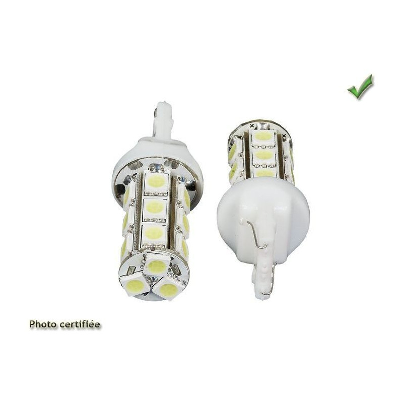 LAMPE RECUL ET CLIGNOTANT 18 LED CONNECTION T20/T25 3156 W21W ORANGE