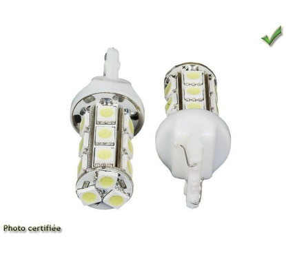 LAMPE RECUL ET CLIGNOTANT 18 LED CONNECTION T20/T25 3156 W21W ORANGE