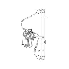MECANISME PEUGEOT 307 SW 02/2002- 4P ARRIERE DROIT AVEC MOTEUR CONFORT