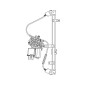 MECANISME PEUGEOT 307 SW 02/2002- 4P ARRIERE DROIT AVEC MOTEUR CONFORT