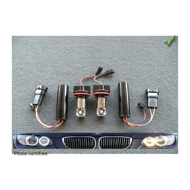 PACK AMPOULES LED ANGEL EYES H8 POUR E92- E93- E70 - E82 - E87 - 2008- BLANCHE