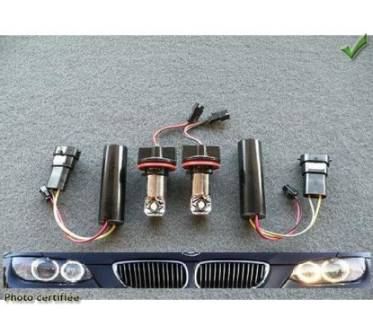 PACK AMPOULES LED ANGEL EYES H8 POUR E92- E93- E70 - E82 - E87 - 2008- BLANCHE