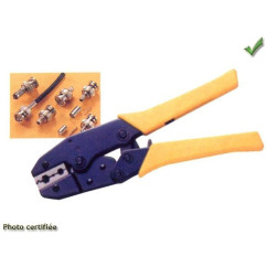PINCE A SERTIR PRISE FME COAXIALE RG6 RG55 RG58 RG59 RG62 FIBRES OPTIQUES L220MM
