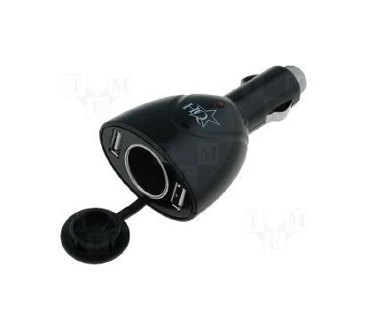 PRISE ALLUME CIGARE 12V 1A AVEC DOUBLE SORTIE USB 5V