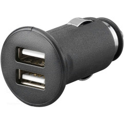 PRISE ALLUME CIGARE MALE 12V - USB 2X FEMELLE 1A